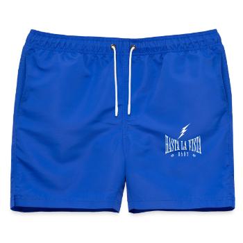 Hasta La vista - Männer Badeshorts - Royalblau - Vorne - AI Model Male 178 light (178cm)