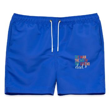 Papa - Der Mann, der Mythos, die Legende - Männer Badeshorts - Royalblau - Vorne - AI Model Male 178 light (178cm)