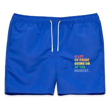 LGBTQ Pride Month - Viel Pride - Männer Badeshorts - Royalblau - Vorne - AI Model Male 178 light (178cm)