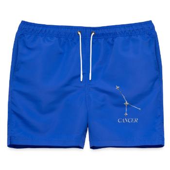 Cancer Sternbild – Silber Minimal-Konstellation - Männer Badeshorts - Royalblau - Vorne - AI Model Male 178 light (178cm)