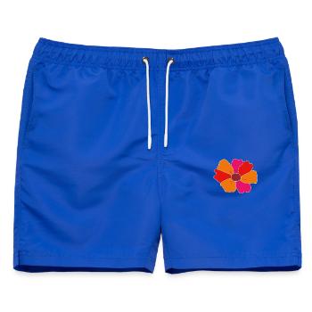 Flower - Männer Badeshorts - Royalblau - Vorne - AI Model Male 178 light (178cm)