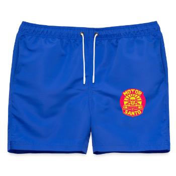 Motor Santo: Phonk-Master - Männer Badeshorts - Royalblau - Vorne - AI Model Male 178 light (178cm)