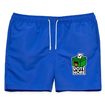 Vote Hope - Männer Badeshorts - Royalblau - Vorne - AI Model Male 178 light (178cm)