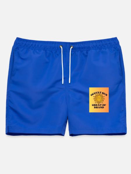 Versteckte Sonne Großes Zeichen - Männer Badeshorts - Royalblau