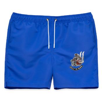 Motorsport Power Engine Design - Männer Badeshorts - Royalblau - Vorne - AI Model Male 178 light (178cm)