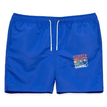 Sorry I Can't Hear You I'm Gaming Kopfhörer - Männer Badeshorts - Royalblau - Vorne - AI Model Male 178 light (178cm)