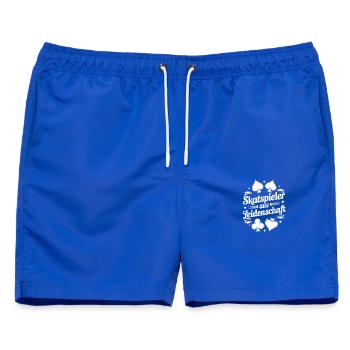 Skatspieler Aus Leidenschaft Herz Pik Kreuz Karo - Männer Badeshorts - Royalblau - Vorne - AI Model Male 178 light (178cm)