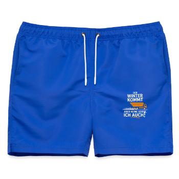  Der Winter Kommt Aber Keine Sorge Ich Auch - Männer Badeshorts - Royalblau - Vorne - AI Model Male 178 light (178cm)