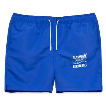Blasmusik wie Sport, nur härter - Männer Badeshorts - Royalblau - Vorne - AI Model Male 178 light (178cm)