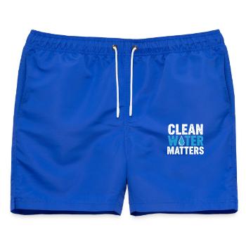 Lustiger Wasseraufbereitungsanlagenbetreiber & Abwasser - Männer Badeshorts - Royalblau - Vorne - AI Model Male 178 light (178cm)