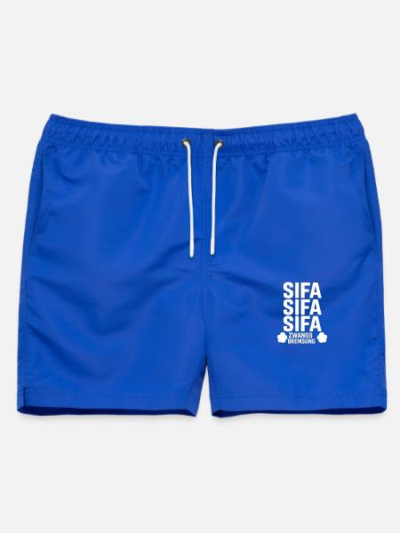 SIFA Zwangsbremsung | Lustiges Lokführer T-Shirt - Männer Badeshorts - Royalblau