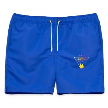 In_Germany_we_say_Lecker_Bierchen_wappen - Männer Badeshorts - Royalblau - Vorne - AI Model Male 178 light (178cm)