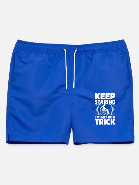 Keep Staring I Might Do A Trick Rollstuhl Humor - Männer Badeshorts - Royalblau
