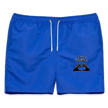 Bonus Mama - Männer Badeshorts - Royalblau - Vorne - AI Model Male 178 light (178cm)