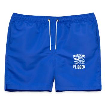  Mir Reichts Ich Geh Fliegen Doppeldecker Pilot - Männer Badeshorts - Royalblau - Vorne - AI Model Male 178 light (178cm)
