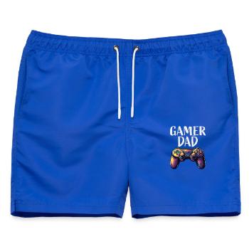 Gamer Dad Controller Motiv - Männer Badeshorts - Royalblau - Vorne - AI Model Male 178 light (178cm)