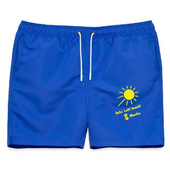 Gutes Licht - Männer Badeshorts - Royalblau - Vorne - AI Model Male 178 light (178cm)