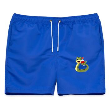 Schlange Rotwein - Männer Badeshorts - Royalblau - Vorne - AI Model Male 178 light (178cm)