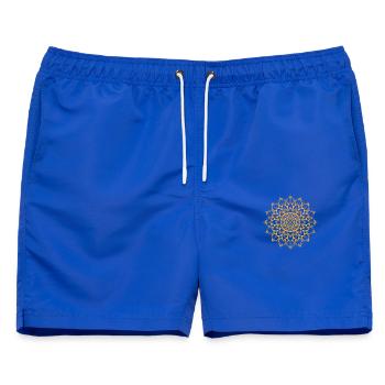 Mandala - Männer Badeshorts - Royalblau - Vorne - AI Model Male 178 light (178cm)