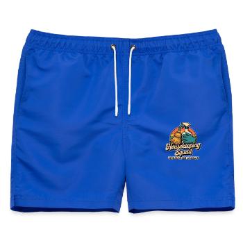 Lustiges Putzen Design - Männer Badeshorts - Royalblau - Vorne - AI Model Male 178 light (178cm)