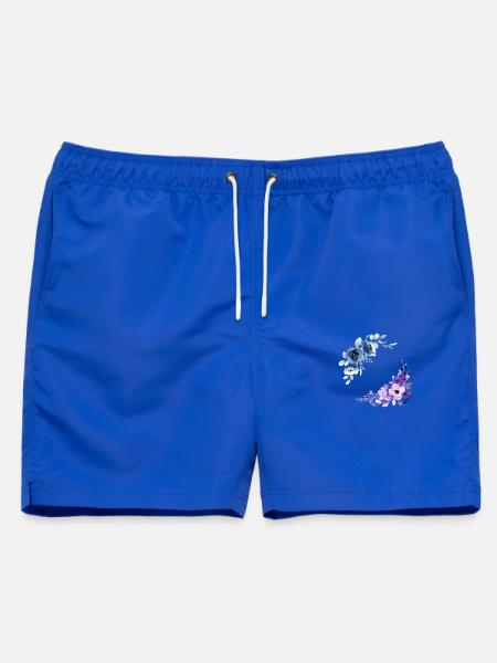 2 Blumensträuße - Männer Badeshorts - Royalblau