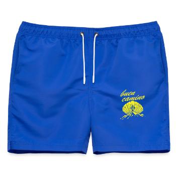 Jakobsweg Pilger Muschel buen camino - Männer Badeshorts - Royalblau - Vorne - AI Model Male 178 light (178cm)