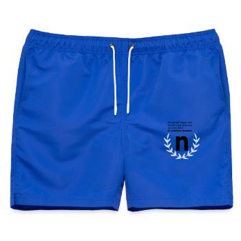 Jubilaeum N - Männer Badeshorts - Royalblau - Vorne - AI Model Male 178 light (178cm)