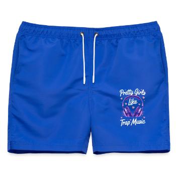 Purple Headphones Heartbeat - Männer Badeshorts - Royalblau - Vorne - AI Model Male 178 light (178cm)