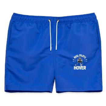 Real Pilots Hover Hubschrauber Helikopter Pilot - Männer Badeshorts - Royalblau - Vorne - AI Model Male 178 light (178cm)