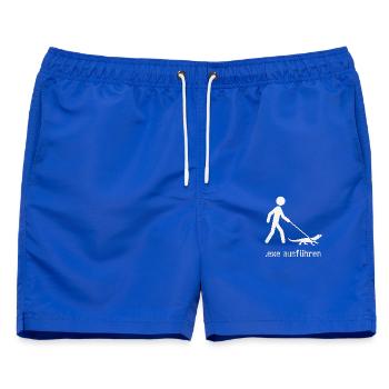 exe ausführen - Männer Badeshorts - Royalblau - Vorne - AI Model Male 178 light (178cm)