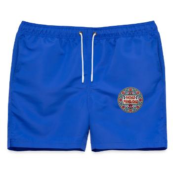 Nema Problema Shirt Lustig Balkan Jugo Geschenk - Männer Badeshorts - Royalblau - Vorne - AI Model Male 178 light (178cm)