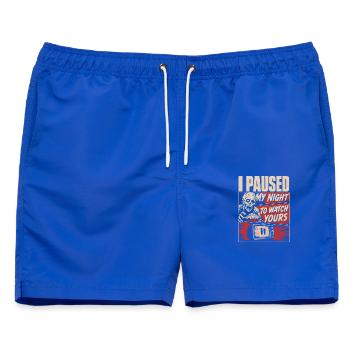 Horror Personality Trait Design - Männer Badeshorts - Royalblau - Vorne - AI Model Male 178 light (178cm)