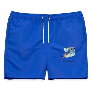 Nähmaschine - ich hänge an der Nadel - Männer Badeshorts - Royalblau - Vorne - AI Model Male 178 light (178cm)