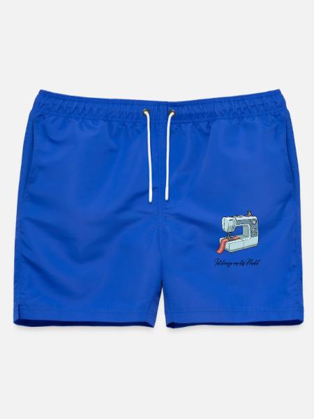 Nähmaschine - ich hänge an der Nadel - Männer Badeshorts - Royalblau