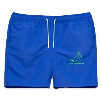 Nerd Witz Entwickler Humor exe ausführen Coder - Männer Badeshorts - Royalblau - Vorne - AI Model Male 178 light (178cm)