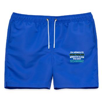 Meine Probleme So Klein Wie Mein Schwanz  - Männer Badeshorts - Royalblau - Vorne - AI Model Male 178 light (178cm)