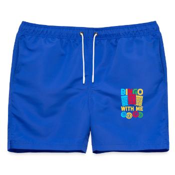 Bingo Game Bingo With Me Bingo - Männer Badeshorts - Royalblau - Vorne - AI Model Male 178 light (178cm)