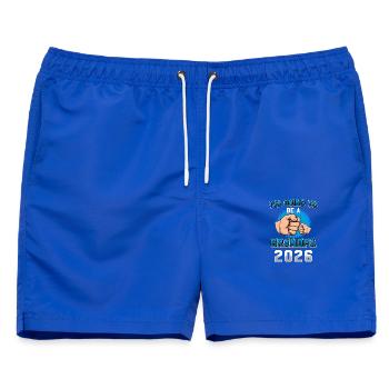 I'm Going to Be a Grandpa 2026 Werdender Opa Baby - Männer Badeshorts - Royalblau - Vorne - AI Model Male 178 light (178cm)