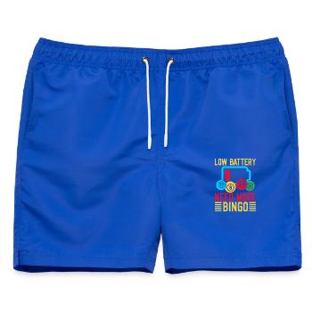Bingo Game Low Battery Need More Bingo - Männer Badeshorts - Royalblau - Vorne - AI Model Male 178 light (178cm)