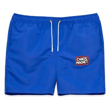Chaos Magnet Comic Explosion - Männer Badeshorts - Royalblau - Vorne - AI Model Male 178 light (178cm)