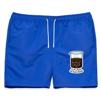 Kaffee Chemie C8H10N4O2 Chemiker Labor T-Shirt - Männer Badeshorts - Royalblau - Vorne - AI Model Male 178 light (178cm)