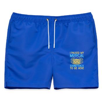 Musical Theatre I Paused My Musical To Be Here - Männer Badeshorts - Royalblau - Vorne - AI Model Male 178 light (178cm)