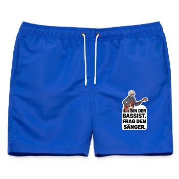 Bassist Sänger E-Bass Gitarre Band Rock T-Shirt - Männer Badeshorts - Royalblau - Vorne - AI Model Male 178 light (178cm)