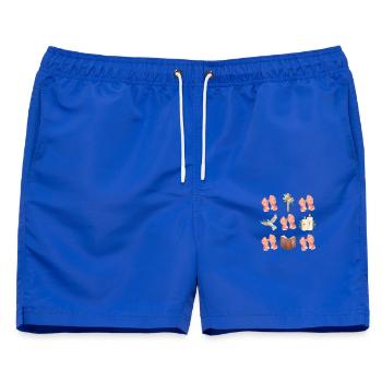 Christliches Geschenk Glaube Bibel Schleifen Blume - Männer Badeshorts - Royalblau - Vorne - AI Model Male 178 light (178cm)