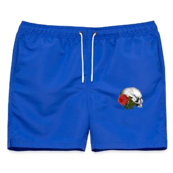 Gothic Wicca Goth Okkult Skullmystic Blumen - Männer Badeshorts - Royalblau - Vorne - AI Model Male 178 light (178cm)