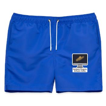 Posaune Hardware Kaffee IT Shirt - Männer Badeshorts - Royalblau - Vorne - AI Model Male 178 light (178cm)
