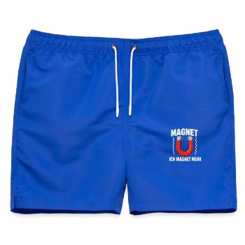 Magnet Ich Magnet Mehr Physik Humor Magnetismus - Männer Badeshorts - Royalblau - Vorne - AI Model Male 178 light (178cm)