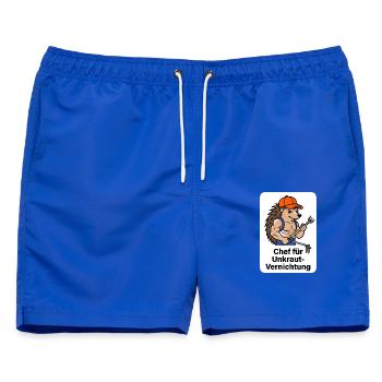 Chef für Unkraut-Vernichtung T-Shirt - Männer Badeshorts - Royalblau - Vorne - AI Model Male 178 light (178cm)