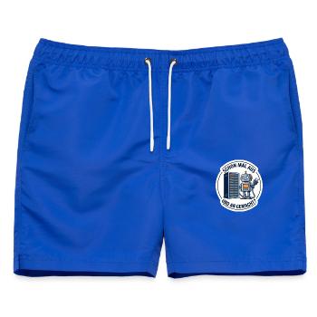IT Support Robot Lustiges Shirt Reboot - Männer Badeshorts - Royalblau - Vorne - AI Model Male 178 light (178cm)