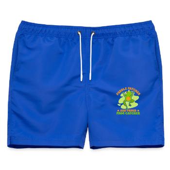 Frog Catcher Puddle Patcher & Proud Catcher Frog - Männer Badeshorts - Royalblau - Vorne - AI Model Male 178 light (178cm)